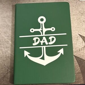 Green Anchor Dad Notebook